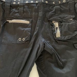 Black cargo type pants 30” inseam